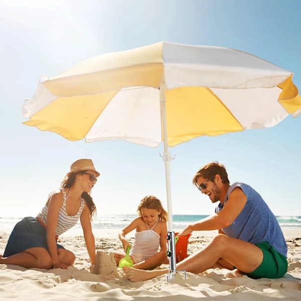 Parasolholder, parasolholder med pløk til græsplænen, velegnet til strand, camping, 46 cm