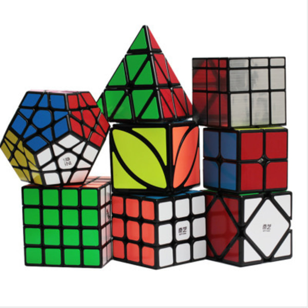 Speed Cube Sæt, Magic Cube Bundle 2x2 3x3 4x4 Pyramide - Legetøj Puslespil Cube Til Børn Og Voksne Sæt Af 8