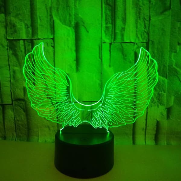 3D Englevings Natlys Lampe Illusion Natlys
