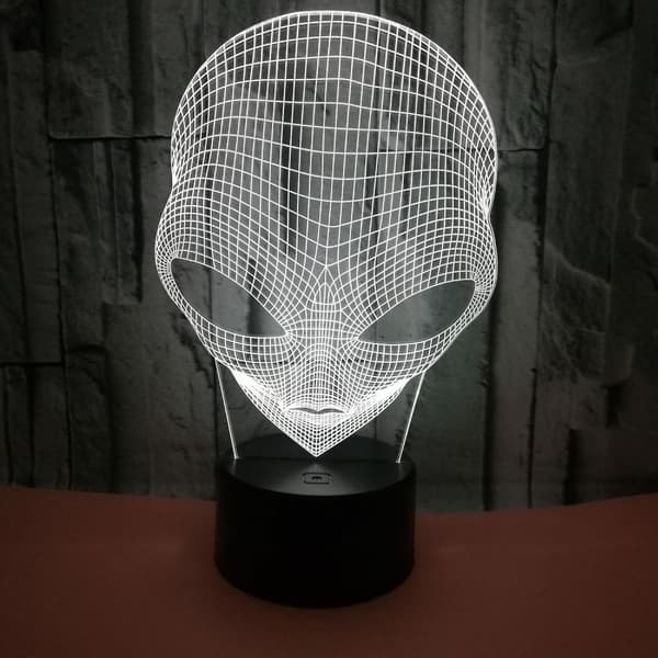 3D Natlys 16 Farver Skiftende Dæmpbar Alien
