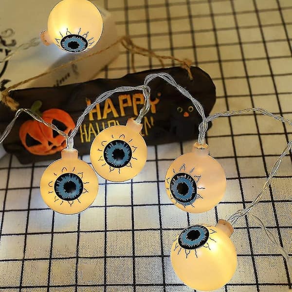 Halloween lyskæde 3m 20 LED'er til Halloween dekorationer øjeæble