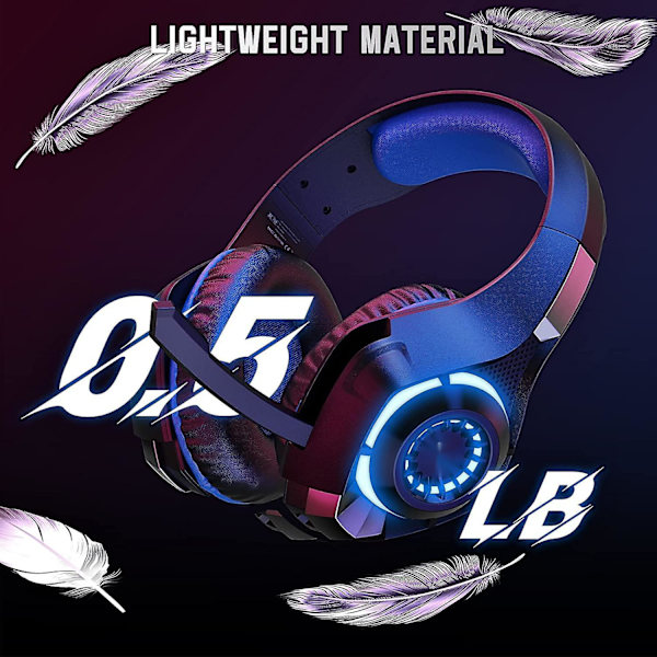 Gaming Headset til PS4 PS5 Xbox One Switch PC med støjreducerende mikrofon, dyb bas og stereolyd