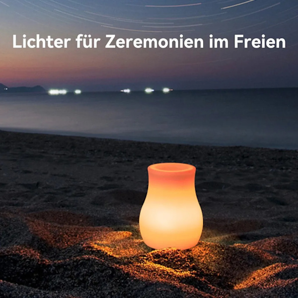 Nattlampa vas, 3 färger justerbar, USB-laddningsbar, LED-utbytbar