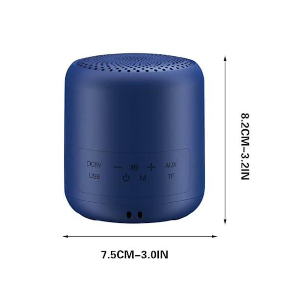 Vattentät högtalare, Bluetooth trådlöst kort, mobiltelefonsamtal, ministeo, subwoofer med hög volym (blå)