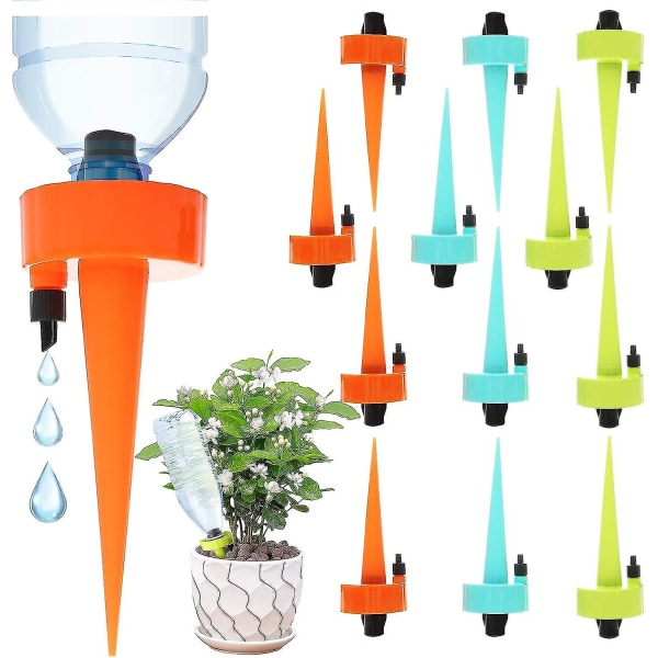 Automatiskt set 12 delar justerbart växtbevattningssystem med kontrollventilbrytare för krukväxter Trädgårdsväxter Krukväxter Passar de flesta bottnar