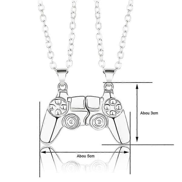 1 Par Magnetiska Spelkontroll-Halsband för Par - Spelkontroll-Halsband - Alla Hjärtans Dag-Present