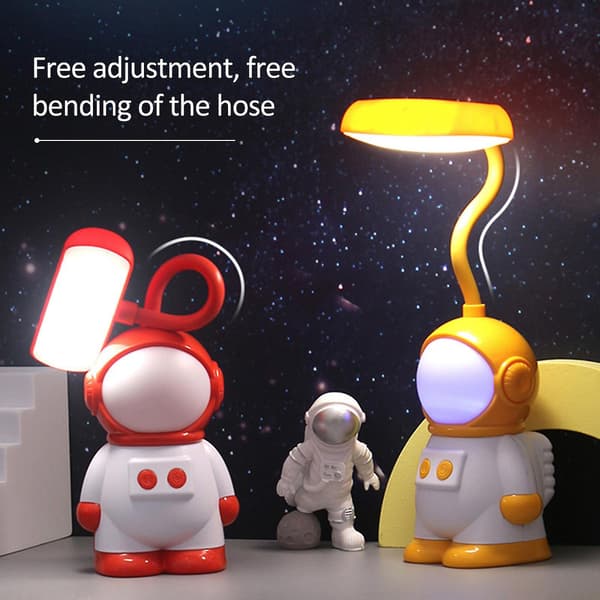 Led natlampe skrivebordslampe mini sød astronaut gave til børn（Grøn）