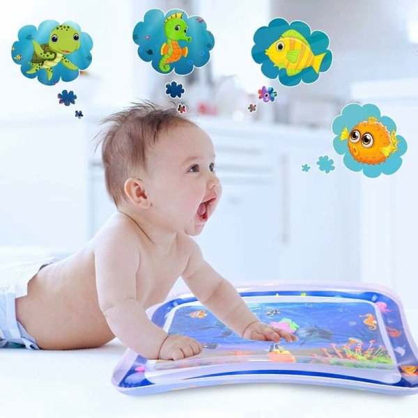 Oppustelig babymave-vandmåtte, babymave-tidsmåtte til baby, babylegemåtte, sanselegetøj til babyens tidlige udviklingsaktiviteter