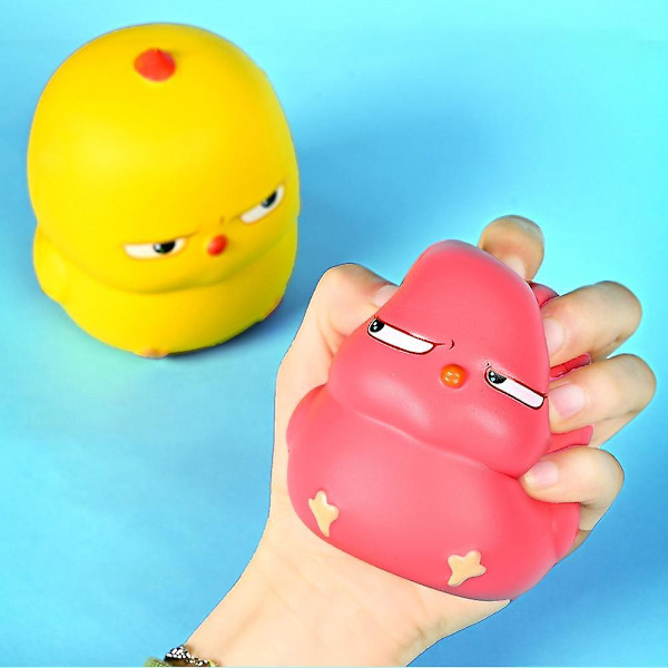 Warbie Wobi Decompression Toys Phoebe Kyckling Långsam Rebound Leksaker Cartoon Tricky Leksaker Barn Present（Rosa）