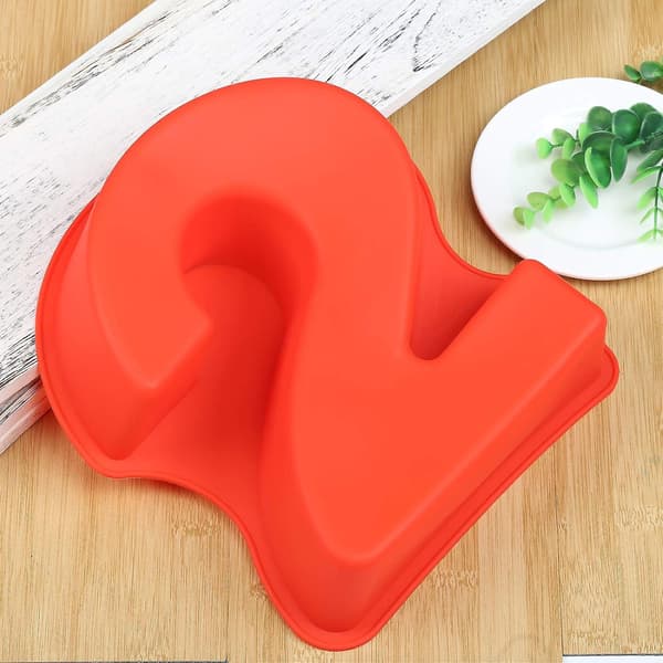 Kageform Silikone Tal Store Tal Bageform 20 x 25 cm rød-2