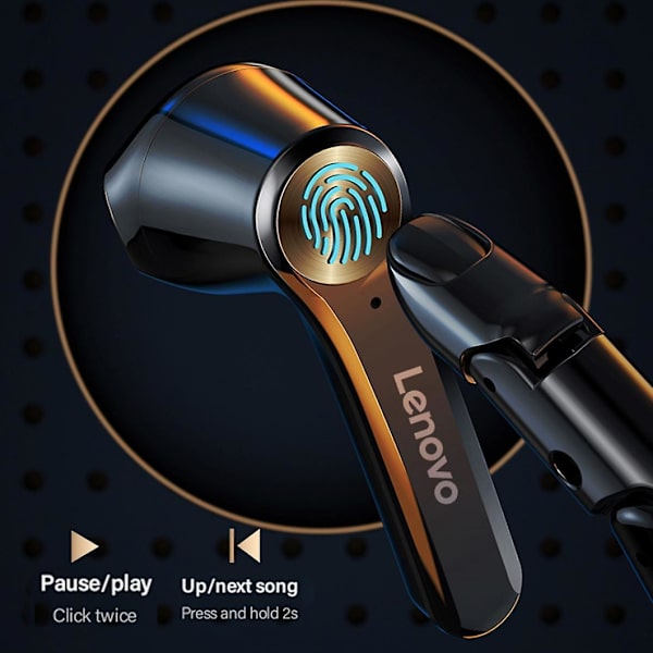 Bluetooth-hörlurar Trådlösa hörlurar Stereo hörlurar Touch-knapp Laddningsbox 1200mah Powerbank | Bluetooth-headset Hörlurar (svart)