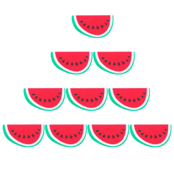 10 st Fruit Kylskåpsmagnet Klistermärke Kontorsmagnet Frukt Kylskåpmagnet (vattenmelon) (6,2X3,5cm, röd)
