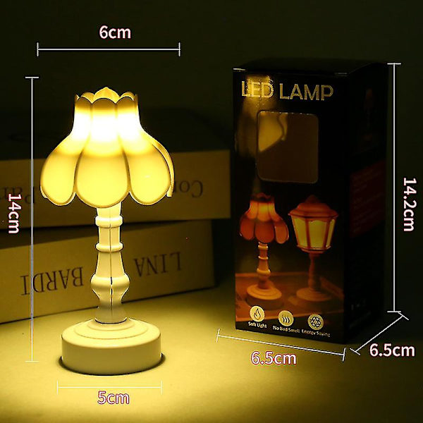 Mini gatelys LED nattlys gatelys scenelys ornament lite bordlampe atmosfære dekorasjon mikrolandskap（A）