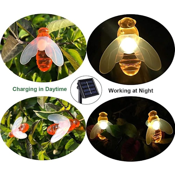 Solcellslampor Bin LED Utomhus 30s Varmvitt Bi LED-lampor Utomhus Vattentäta LED-lampor