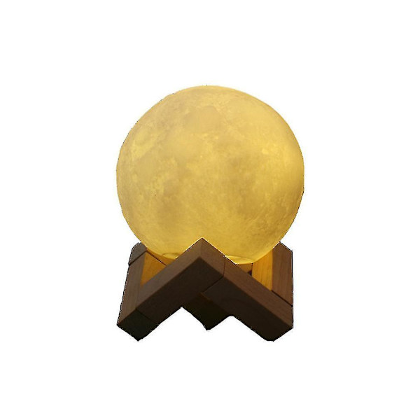 3D Måne Liten Nattlampa Ögonskyddande Bordslampa