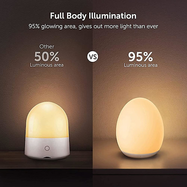Led natlys til børn Silikone Baby Still Light Natlampe Dæmpbar Touch