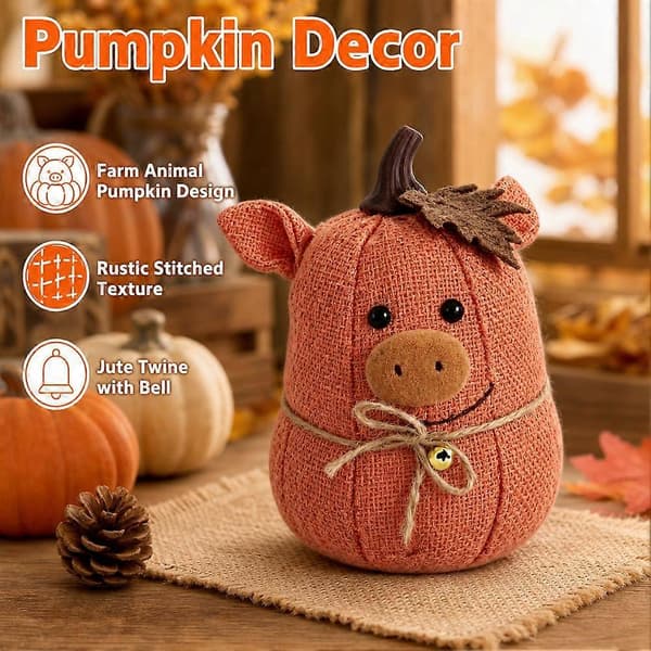 Gårds-pumpavänner figurer 15 cm ko gris kyckling set bomull PP kompakt Pig 1pcs