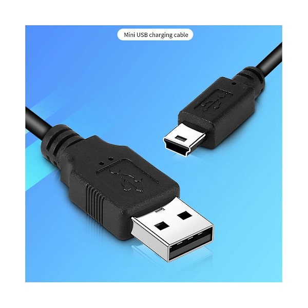 Ajonauhurin kaapeli Mini 5V 2000Ma Auton tarvikkeet Latauskaapeli 3.5M GPS-navigaattorin sovitin Virtapistoke A（Musta）