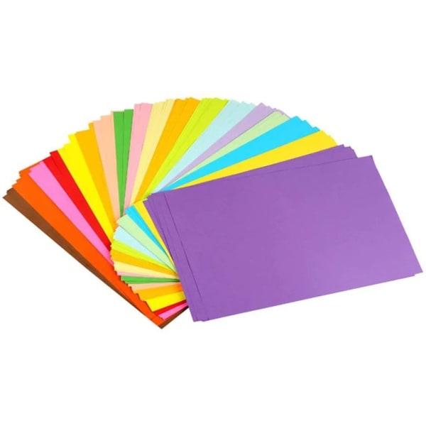 Färgat papper Färgat A4 kopieringspapper Roligare Hantverksdesign Dekorativ decoupage 100 ark 10 olika färger för pysselhantverk