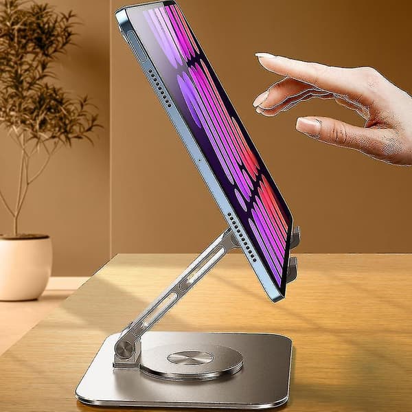 P022 Skrivebords Tablet Stativ Aluminiumlegering Tablet Computer Beslag Roterende Telefonholder