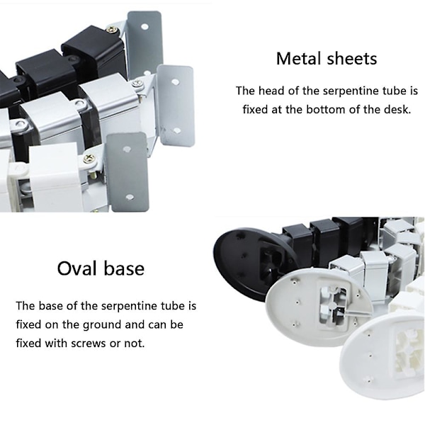 Trådning af rør|Desk Square Snake Conduit - Sort