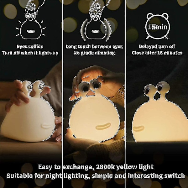 Nattlys, nattlampe barnehage Squishy lampe, silikon nattlys for amming