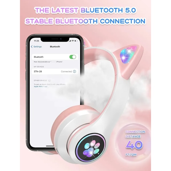 Bluetooth-kuulokkeet lapsille, taitettavat melunvaimennuksella, puhelukuulokkeet