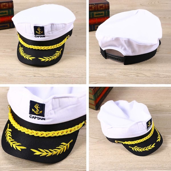 Hatt Hugh Kaptener Män För Kapten Sailor Sailors Kaptener Hattar Dräkt Kapten Hatt Sailor Hat Båtskepp Hatt Marine Admiral Cap Captain Costume Hat Cap