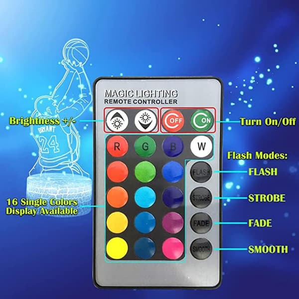LED Basketballspiller Natlampe 3D Illusionslampe