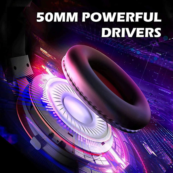 PC Gaming Anti Noise Headset - Over Ear Hörlurar Kompatibla med PS4/PS5 Controller Xbox One PC Mac Dator