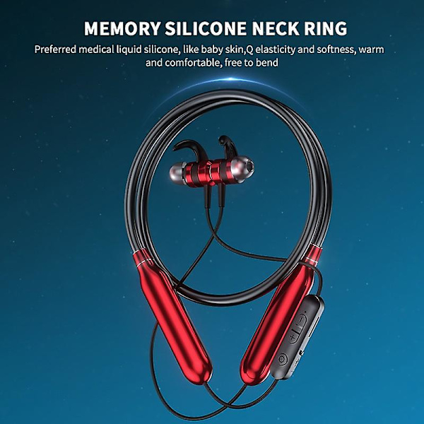 Lång standby Bluetooth 5.1 hörlurar trådlösa sport headset magnetiska nackband hörlurar Hifi stereo Bluetooth hörlurar med mikrofon