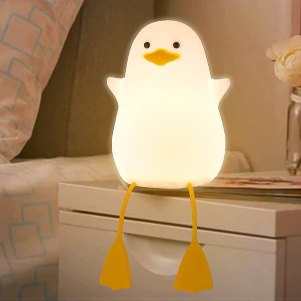LED-nattlampe, silikoneandlampe, timer, dæmpbar, touch, USB, børns sengetidsgave