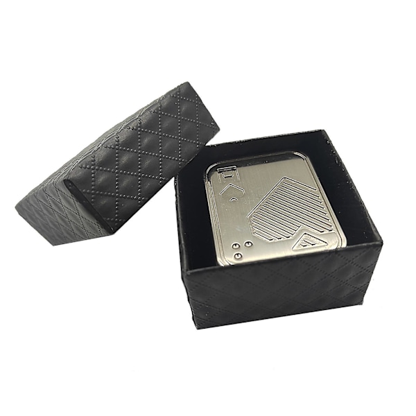 Magnetiske metallfidgetleker - Metallpoker Push Card Fidget Slider Stress Fingertip Metal Push Coin Poker（K）
