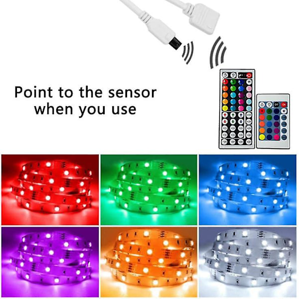 LED-bandlampa 5050 LED-listljusset Färgglad RGB-ljusremsa Vattentät 5 meter Wifi Smart Light Strip