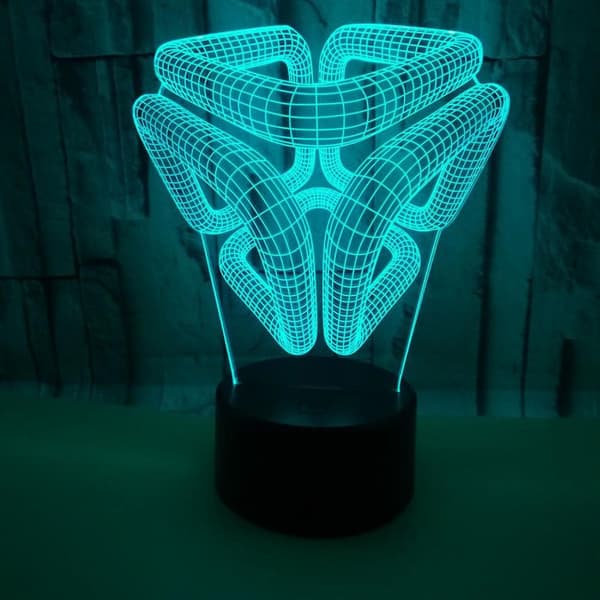 3D Abstrakt Nattlys LED-lys Optisk Illusjon