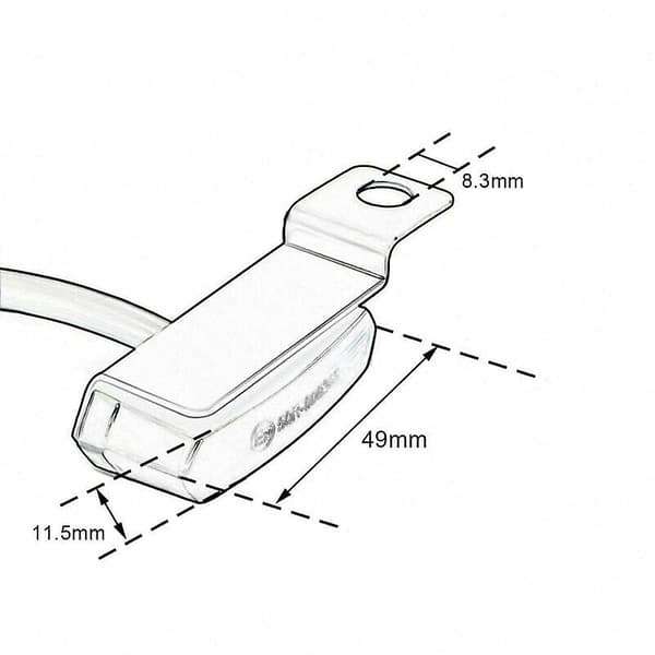 Par af løbende vand LED motorcykel blinklys til (sort) gave
