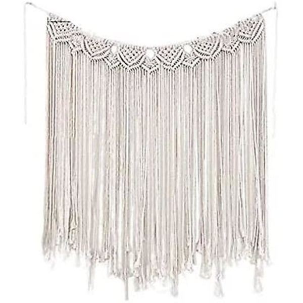 Flber Macrame Väggdekoration Boho Bröllopshängare Bomull Handgjord Väggdekor 42\" x 35\".