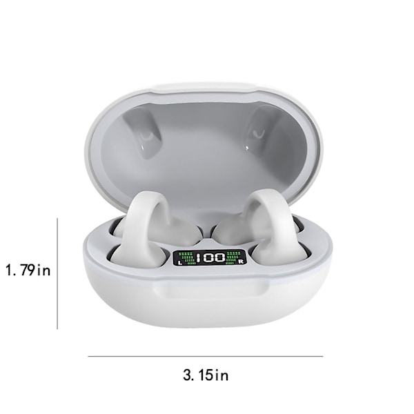 Bluetooth-hovedtelefoner Touches LED Digital Display Screen 5.3 Bluetooth Chip Type-c Hurtigopladning Intelligent Støjreduktion Lav latenstid