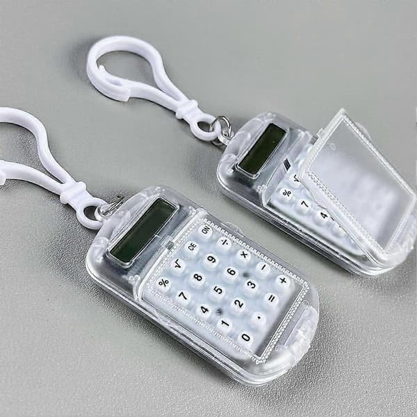 Minikalkulator 6,5x4 cm 8-sifret for studenter, lett og kompakt i plast A