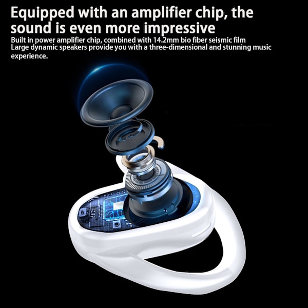 Bluetooth-hörlurar med LED-pekskärm och digital display, 5.3 Bluetooth-chip, HIFI-stereoljud, intelligent brusreducering och låg latens