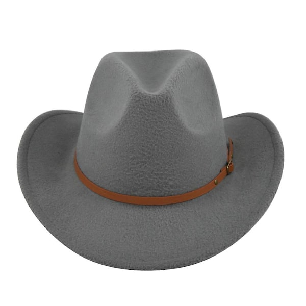 Filt Hat Retro Imitation Fårehat Cowboy Hat Bælte Uld Hat National Hood Retro Jazz Hat