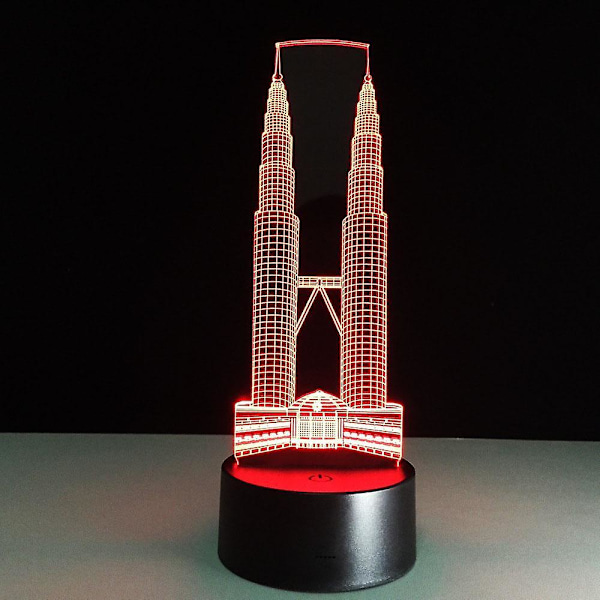 Minnesvärd led usb färger bordslampa 3d visuell touch switch nattlampa för heminredning belysning