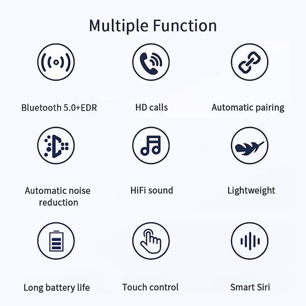 Bluetooth-headset - Bluetooth-hörlurar - Stereo - True Wireless - Hörlurar - Öronproppar - In-Ear - Handsfree - Öronproppar - För mobiltelefon