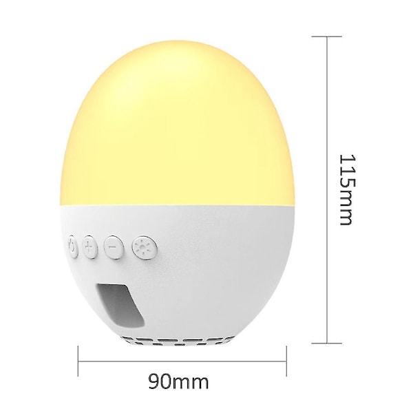Bærbar Bluetooth-højttaler Bluetooth-lydmaskine Søvnhjælp Voksne Børn Nattlys Blødt atmosfærisk lys Hvid støjenhed