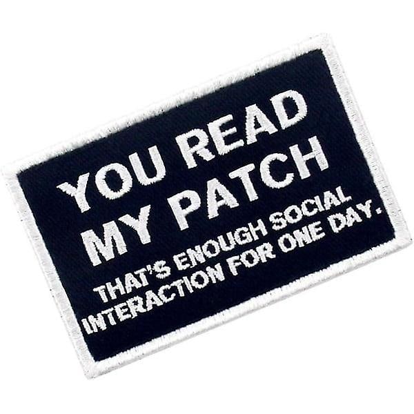 Du läser min patch, det räcker med social interaktion för en dags taktisk patch - broderad moralisk applikation