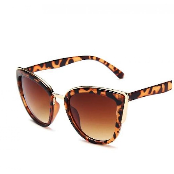 Leopard gradient oversized solbriller unisex