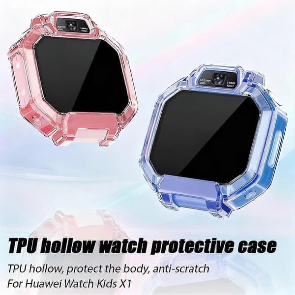 Skyddsfodral för klocka - För HUAWEI WATCH KIDS X1 Premium PC Exakta utskärningar translucent pink