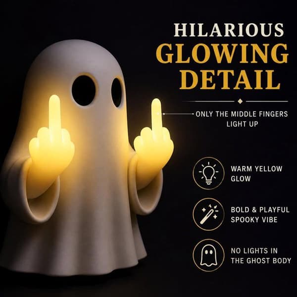 Spøkelsesaktig langfingerlys - LED - Halloween-dekorasjon - Innendørs/utendørs - Gave