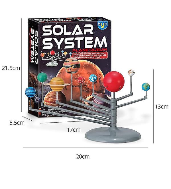 Solsystem til børn, astronomi solsystem model kit, planetarium projektor stamme legetøj med 8 planeter rumlegetøj
