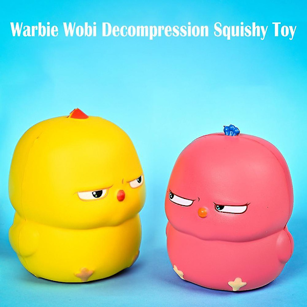 Warbie Wobi Decompression Toys Phoebe Kyckling Långsam Rebound Leksaker Cartoon Tricky Leksaker Barn Present（Rosa）